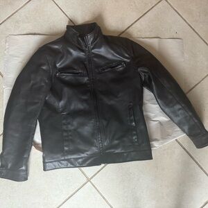 Michael Kors Leather Dark Brown Jacket